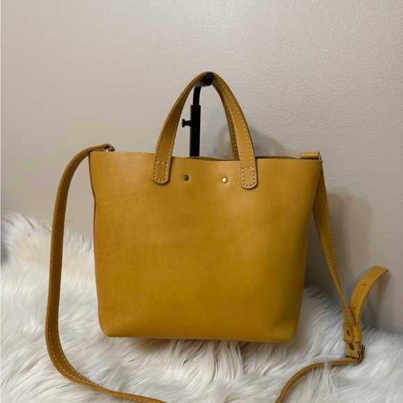 Portland Leather Mustard Crossbody Bag - Picture 2 of 6